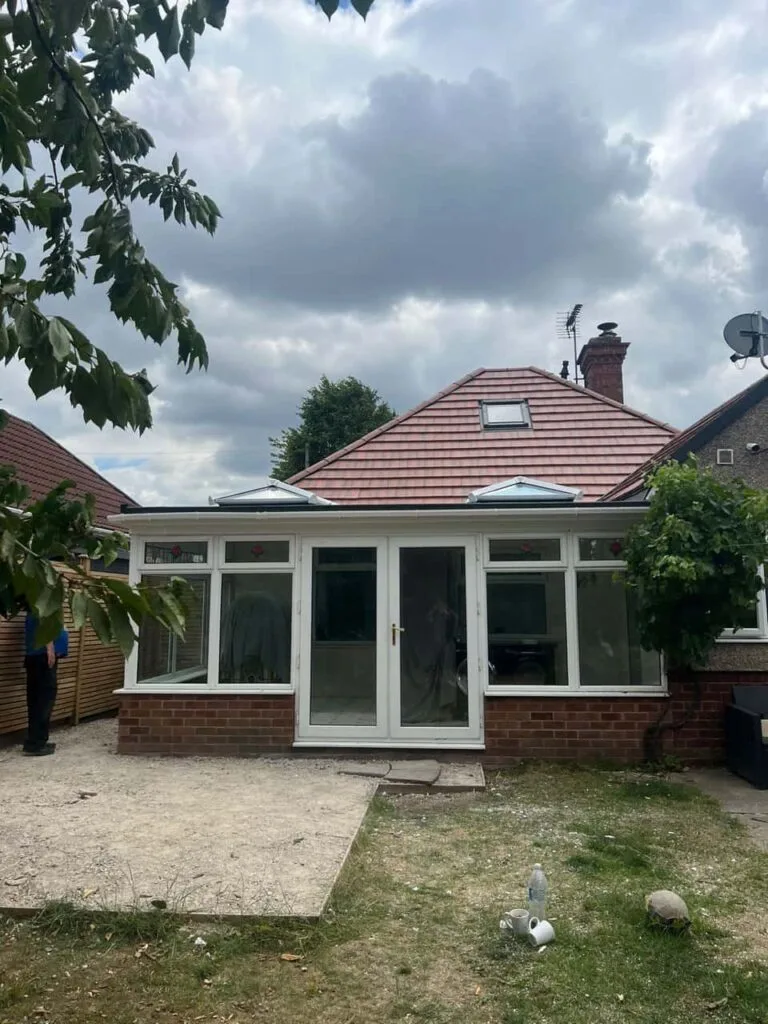 This is a photo of a hipped roof on a bungalow that has just had roof repairs carried out. Works carried out by Fareham Roofing Repairs